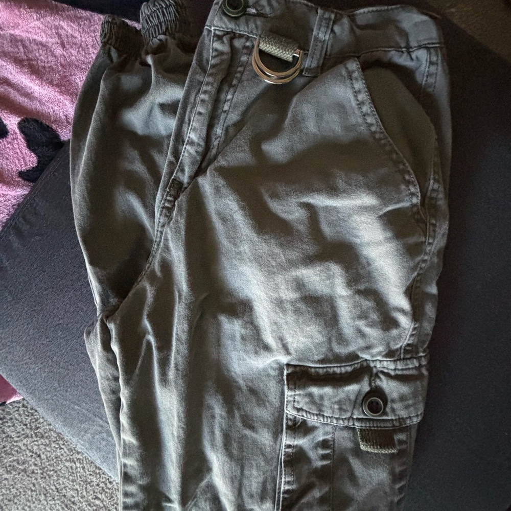 Gray Straight Leg Jeans with Sturdy Cotton Blend